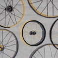 thumbnail image 2 of 2'x4' Grey Hand Hooked Wheels Indoor Accent Rug, 2 of 3