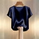 thumbnail image 2 of Eres Más Que Una Camisa de Puntuación de Prueba Moda de Verano de Mujer Color Sólido Casual Cuello en V Top de Manga Corta Mujeres Tops de Verano Casual, 2 of 5