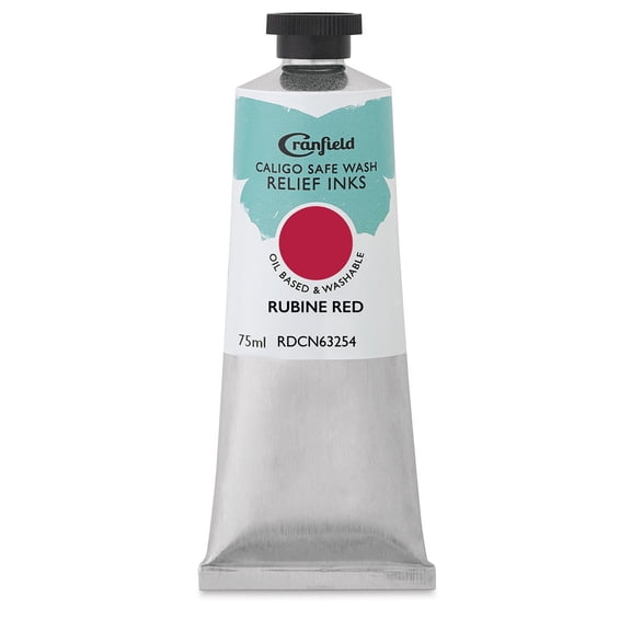 Cranfield Caligo Safe Wash Relief Ink - Rubine Red, 75 ml