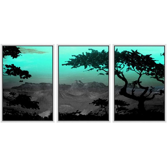 wall26 Framed Canvas Wall Art Abstract Cloud Tree Pictures Home Wall Decorations for Bedroom Living Room Oil Paintings Canvas Prints Framed - 24"x36"x3 White