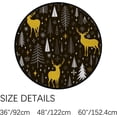 thumbnail image 3 of FREEAM Kids Round Nursery Area Rug 5 ft Christmas Firs Snowflakes Deer Non Slip Play Mats for Kids Boys Girls Playing Room Living Room, 3 of 6