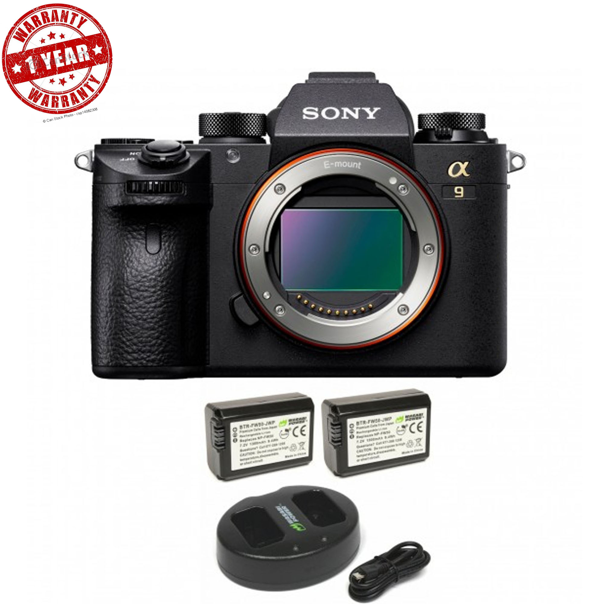 Sony Alpha a9 Mirrorless Camera (Body Only) w/ Wasabi Battery 2-Pack and Charger - image 1 of 1