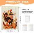 thumbnail image 2 of OVZME Thanksgiving Turkey Shower Curtain, Waterproof Soft Polyester Fabric Bathroom Decor with Autumn Colors, Seasonal Harvest Bathtub Curtain for Fall Season, 72x72 Inches, 2 of 9