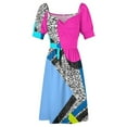 thumbnail image 5 of 80s Geometric Design Pattern Sleeveless for girls Wom's dress, 5 of 6