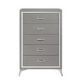 thumbnail image 7 of New Classic Furniture Huxley Solid Wood 5-Drawer Chest in Gray, 7 of 7