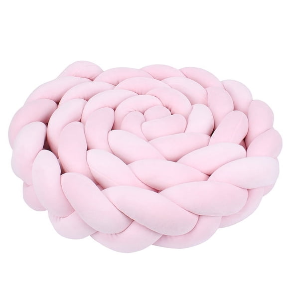 Cuna tejida con nudo largo, bola de 3 hebras trenzadas, decoración para habitación de niños, valla protectora para cama de bebé