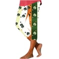 thumbnail image 3 of TaTaai Women High Waist St. Patrick's Day Random Print Capri Yoga Pants Skinny Fit Stretchy Non See-through Machine Washable Versatile Holiday Office Sports Leggings Gift, 3 of 5