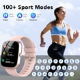thumbnail image 4 of Smart Watch Fits for Android and iPhone, IP68 Waterproof Smartwatch for Women Men 100+ Sports Modes 1.91-inch Fitness Tracker, Smart Watch with Bluetooth Call(Answer/Make Calls), for Gift Pink, 4 of 7