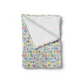 thumbnail image 2 of Abstract Soft Flannel Fleece Throw Blanket, Geometric Squares Triangles Irregular Shapes Cubes Repeating Elements Modern, Cozy Plush for Indoor and Outdoor Use, 50" x 70", Multicolor, by Ambesonne, 2 of 6