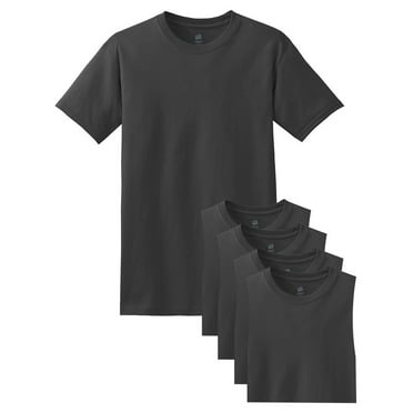 Hanes Comfort Soft Crew Neck 5 Pack Tee_Smoke Gray_M Pack of 5