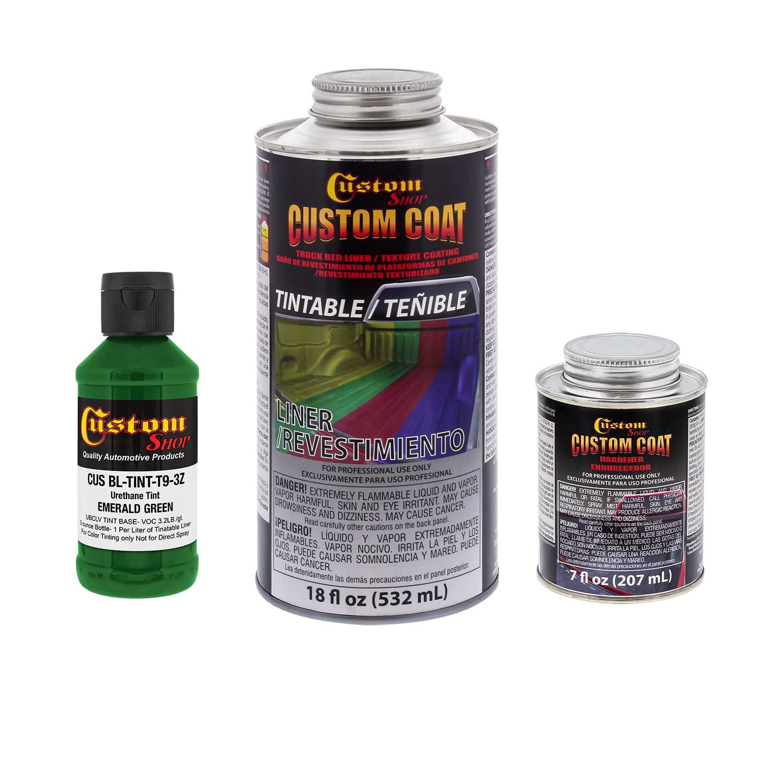 Custom Coat EMERALD GREEN 0.21 Gallon Urethane SprayOn Truck Bed Liner