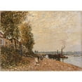 thumbnail image 3 of Alfred Sisley 18x14 Black Modern Framed Museum Art Print Titled - The Tug, the Loing in Saint-Mammes (1883), 3 of 5
