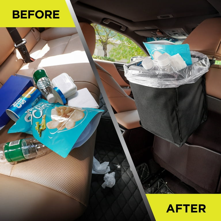 Auto Drive Vehicles Seatback Fit Trash Bag Mess Tidy Automotive