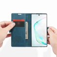 thumbnail image 3 of Dteck For Samsung Note 10 CaseMe Slim PU Leather Flip Magnet Case Cover Retro Style Frosted Lightweight Protective Shell Holster, blue, 3 of 4