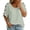 Light Green, variant on WHEANG Womens Summer Tops Short Sleeve Shirts Button Decor Casual Solid Pullover Top U Neck Trendy Tunic Blouses Beach Vacation Clothes Size XXXL White