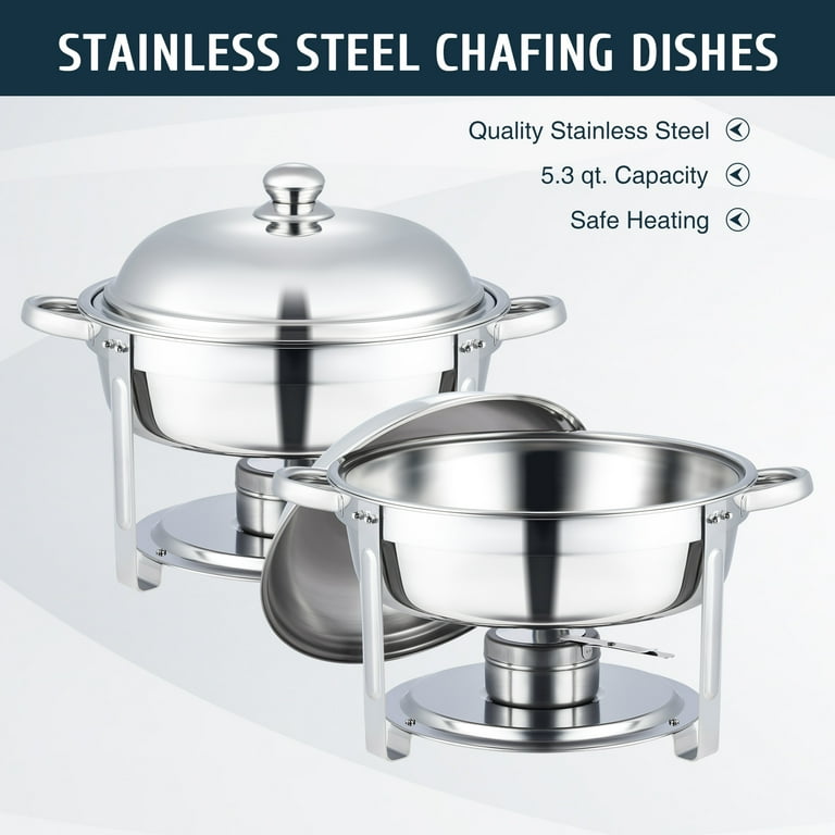  6L Chafing Dishes Serving Food Warmer Round Electric