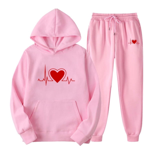 Puntoco Conjuntos de salón de manga de gran tamaño con estampado informal a la moda para mujer, tops y pantalones casuales, trajes de 2 piezas, liquidación Puntoco Puntoco-5197
