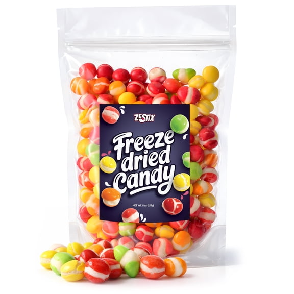 Freeze Dried Candy 8 oz, Crunchy Assorted Candy Snacks, Sweet Freeze Dried Treats in Resealable Bag