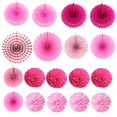 thumbnail image 4 of Naiovety 21 unids/set abanicos de papel decoración fiesta cumpleaños vacaciones Banner DIY arte ornamento empavesado interior Kits de decoración para fiestas Azul, 4 of 6