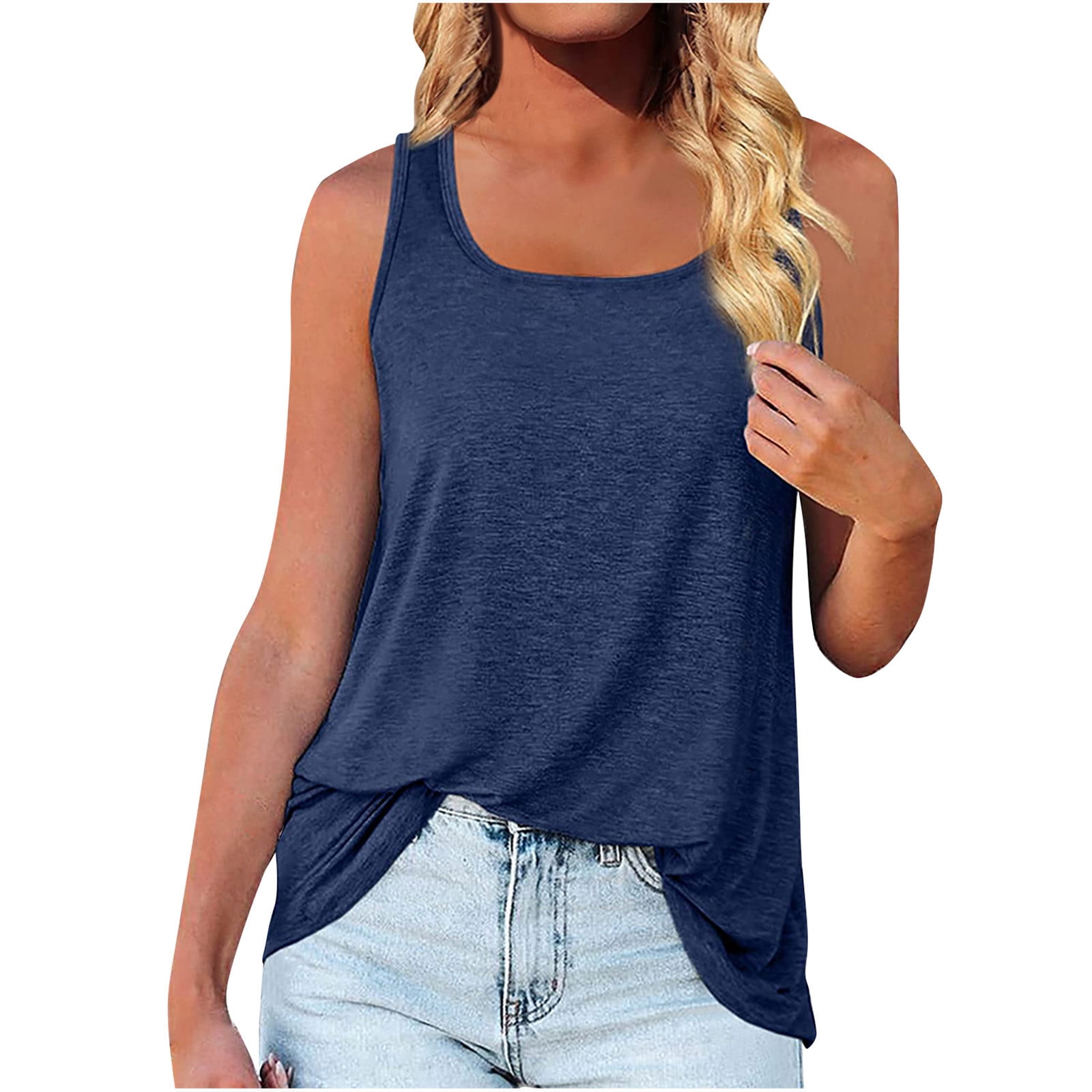 Women's Tank Tops Loose Fit Slim Fitted Strap Crop Cami Tank ...
