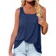 thumbnail image 1 of Tops de mujer Blusas de mujer Cuello cuadrado sólido Cuello en V Camisetas sin mangas de verano para mujer Fridja  gh6210, 1 of 8