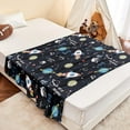 thumbnail image 5 of Toddler Fleece Space Blanket for Boys Kids 3D Space Rocket Planets Soft Throw Blanket Birthday Christmas Halloween Space Decor for Children 60"x80", 5 of 6