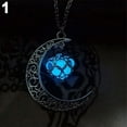 thumbnail image 5 of AYYUFE Moon Hollow Love Heart Glowing Turquoise Necklace Halloweens, 5 of 7