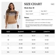thumbnail image 6 of Asklazy Women Casual Regular Fit Jacquard Crew Neck Sweater Winter Pullover,US Size,Khaki,2XL, 6 of 9