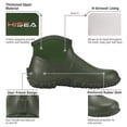 thumbnail image 4 of HISEA Men's Rain Boots Ankle Height Garden Shoes Waterproof Rubber Neoprene Mud Boots Durable Insulated Short Outdoor Work Booties for Gardening Farming Camping Fishing and Yard Working, 4 of 7
