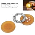 thumbnail image 3 of Anxiety Relief Slider Toy, Round Shape Mini Amber Diaphanous PEI Autism Push Slider Toy  For Work, 3 of 8