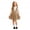 1-Khaki, variant on Arlun Girls School Uniform V-Neck Jumper Dress Sleeveless Solid Color Stretchy Flared Pleated Dresses Casual Knee Length Midi Dress for Back to School Daily Wear 1-Red 170