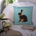 thumbnail image 3 of Carolines Treasures BB8137PW1414 Tan Rabbit Blue Check Fabric Decorative Pillow, 14 x 14 in., 3 of 4