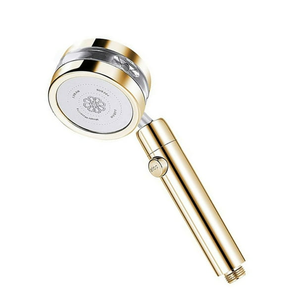 Rociador de agua de plástico de aumento de presión de cabezal de ducha de mano desmontable de 20 mm, dorado Scienceny HA005453-02B