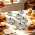 thumbnail image 7 of WKSCLPAI Halloween Knitted Pumpkin Decoration Gray Color Thanksgiving Festival Party Home Shelf Tabletop Display Ornament, 7 of 7