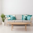thumbnail image 5 of Ambesonne Throw Pillow Cover 4 Pack, , 24", Teal Eggshell and Sea Blue, 5 of 7