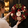 thumbnail image 4 of 3D Fabric Poke Wreath DIY Kit, Christmas Poke Art Craft Kit for Adults & Beginners, Holiday Fabric Wreath Making Kit, Handmade Hanging Ornament for Front Door Wall Christmas Home Decor & Gift, 4 of 6