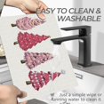 thumbnail image 2 of Pink Christmas Placemats, Preppy Pink Christmas Tree Placemats, Christmas Xmas Table Mats Washable Placemat for Kitchen Dining Room Winter Holiday Party Decoration 12x18 Inch, 2 of 6