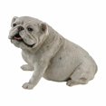 thumbnail image 1 of Taille Originale Senior Bouledogue Blanc Sculpture&44; Assis, 1 of 1