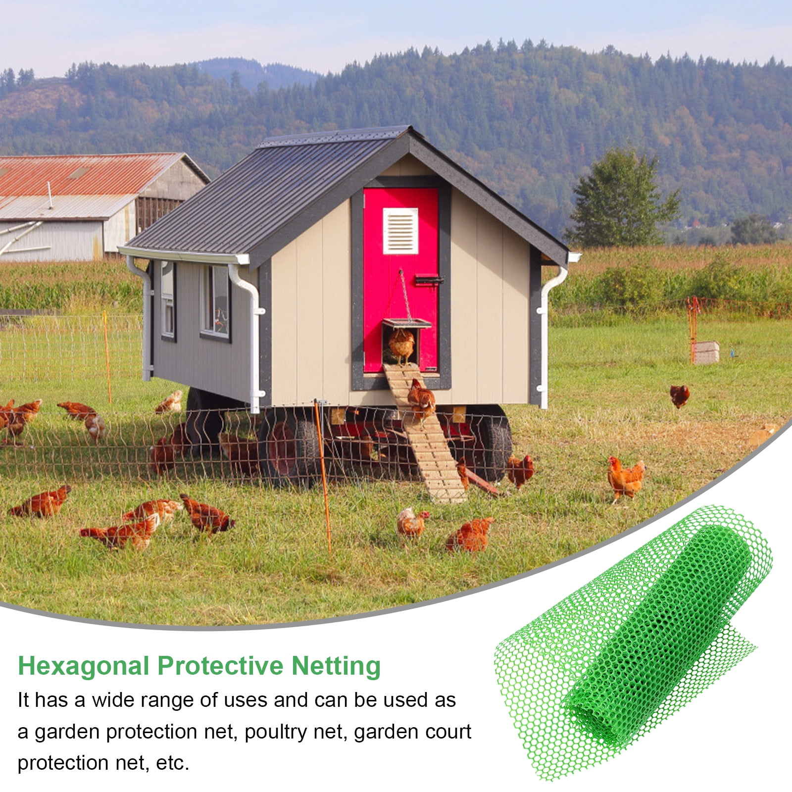 2 Rolls Chicken Wire Frame Mesh Plastic Fence Garden Netting