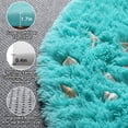 thumbnail image 4 of Shag Area Rugs for Living Room 6'(Round), Soft and Fluffy Shaggy Carpet for Pets, Machine Washable Floor Rugs for Living room, 4 of 9