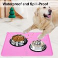 thumbnail image 7 of Rirool Silicone Dog Cat Bowl Mat - 18.5" x 11.5" - Non-Slip Waterproof Pet Feeding Mat - Black - Pink, 7 of 7