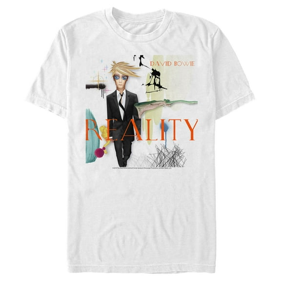 Men's David Bowie Reality Graphic Tee White Medium