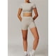 thumbnail image 3 of Conjuntos de entrenamiento for mujer, 2 piezas, sujetador deportivo, camiseta sin mangas, polainas de cintura alta, gimnasio, Yoga, ropa activa, Top de entrenamiento for mujer, 3 of 6