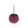 thumbnail image 2 of UNLLLL Solar Flower Ball Chandeliers, Hanging Topiary Garden Lights, LED Artificial Plants Ball Decorative Lights, for Garden, Tree, Outdoor, Balcony, Holiday Decoration (Pink), 2 of 7