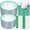 Green, variant on 350Pcs Silver Disposable Plastic Dinnerware Set, complete tableware kit contains dinner plates, dessert plates, cups, pre-folded napkins and full cutlery. Sturdy silver tableware is elegant and pract