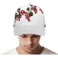 thumbnail image 3 of Holly Berry Branches Baseball Cap Classic Golf Cap Soft Dad Hat Multicolor Adjustable Low Profile Hat Unisex, 3 of 3