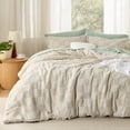 thumbnail image 1 of Juego de edredón Bedsure California King, color beige, bohemio, 3 piezas, 1 of 8