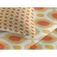 thumbnail image 3 of Ambesonne Vintage Quilted Coverlet 3 Pcs, 70s Boho Geometric, Queen Size, Orange Cream, 3 of 4
