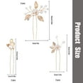 thumbnail image 2 of 7 Pieces Wedding Hair Pins Gold Leaf Bride Headpiece Pearl Wedding Hair Styling Pins Hair Accessories Flower Hair Accessories for Brides Bridesmaids Girls (Elegant), 2 of 4