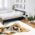 thumbnail image 5 of Area Rugs Indoor Non-Slip Rectangle Rug 4x6 Ft Cute Cartoon Puppy Watercolor Country Brown Dog Rug Rubber Backing Floor Mats Non Shedding Home Decor Carpet for Entryway Living Room, 5 of 8